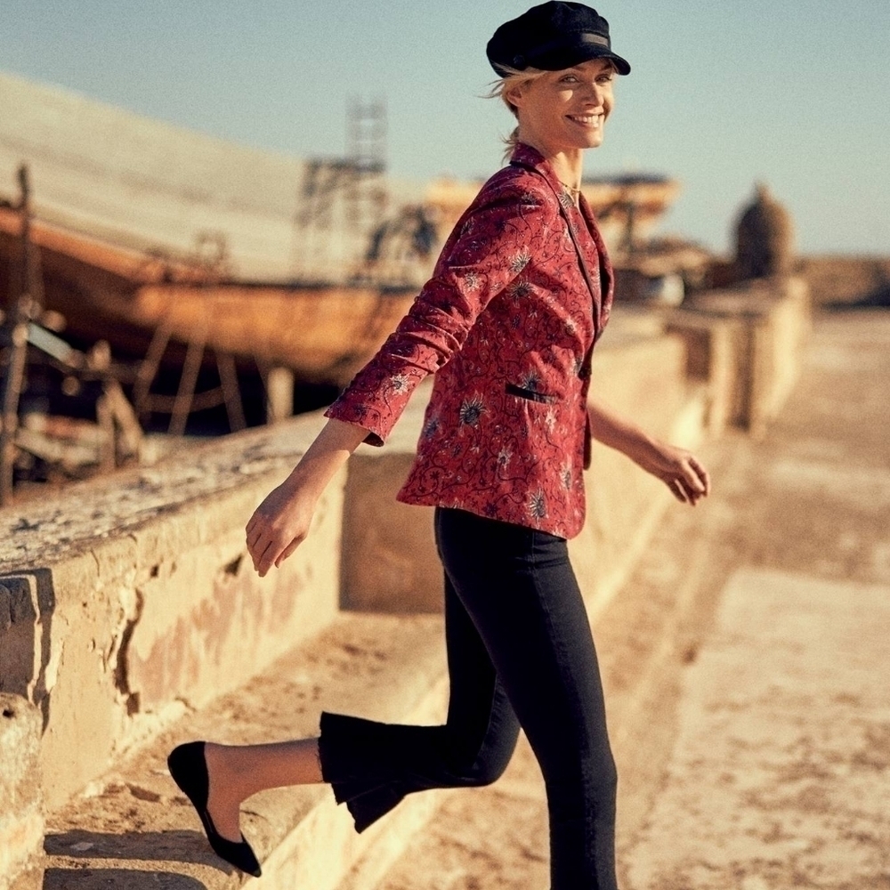 Anthropologie Berenice Piped Floral Blazer  M 🦂
